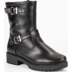 Workery CALLIE. Czarne botki damskie marki Merg, bez obcasa, bez zapięcia. Za 99,99 zł.