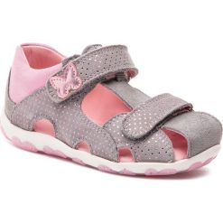 Sandały SUPERFIT - 4-09041-25 M Hellgrau/Rosa. Szare sandały dziewczęce Superfit, ze skóry, bez zapięcia. Za 229,00 zł.