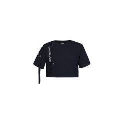 Topy damskie: CROP TOP black heavy plastic.