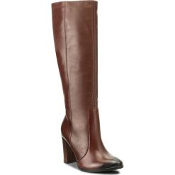 Kozaki EDEO - 3150-899 Brąz. Pomarańczowe buty zimowe damskie marki Edeo, ze skóry, na obcasie. W wyprzedaży za 339,00 zł.
