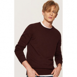 Gładki sweter - Bordowy. Czerwone swetry klasyczne męskie marki House, l. Za 59,99 zł.