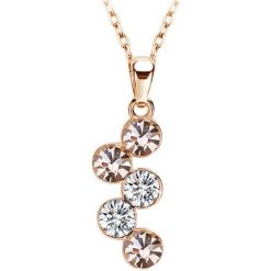 Naszyjniki damskie: Pozłacany naszyjnik z kryształkami Swarovski – dł. 42 cm