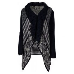 Swetry klasyczne damskie: Desigual Sweter Damski Menta Xs Ciemnoniebieski