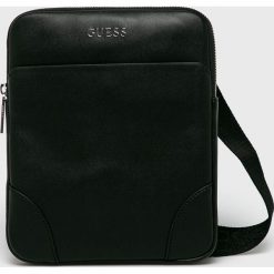 Guess Jeans - Torba. Niebieskie torby męskie skórzane Guess Jeans, w paski, z poliesteru, eleganckie, na ramię, małe. Za 329,90 zł.
