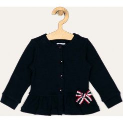 Blukids - Sweter dziecięcy 74-98 cm. Niebieskie swetry dziewczęce Blukids, bez wzorów, z elastanu, z okrągłym kołnierzem, bez rękawów, bez kaptura. Za 79,90 zł.