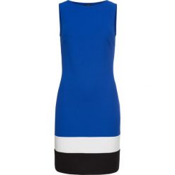 Sukienka z dżerseju z kontrastowymi paskami bonprix niebiesko-biel wełny - czarny. Sukienki damskie bonprix. Za 59,99 zł.
