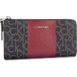 Duży Portfel Damski CALVIN KLEIN - Mono Block Large Zip K60K604693 908. Czarne portfele damskie Calvin Klein, ze skóry ekologicznej. Za 299,00 zł.