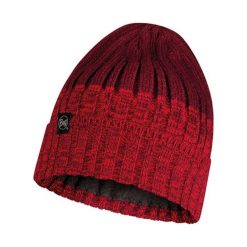 Czapka w kolorze bordowym. Czerwone czapki damskie Buff, z materiału. W wyprzedaży za 74,95 zł.