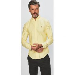 Polo Ralph Lauren - Koszula. Żółte koszule męskie Polo Ralph Lauren, xl, bez wzorów, z bawełny, casualowe, polo, z długim rękawem. Za 429,90 zł.