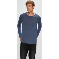 Tom Tailor Denim - Sweter. Niebieskie swetry klasyczne męskie marki TOM TAILOR DENIM, m, z bawełny, z okrągłym kołnierzem. W wyprzedaży za 79,90 zł.