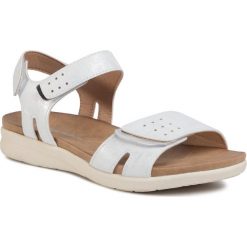 Sandały CLARA BARSON - WS1408-01 Silver. Szare klapki damskie Clara Barson, bez wzorów, ze skóry ekologicznej, bez obcasa. Za 79,99 zł.