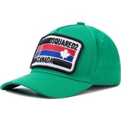 Czapka z daszkiem DSQUARED2 - Patch Cargo Baseball Caps BCM0247 05C00001 8079 Smeraldo. Zielone czapki męskie Dsquared2, bez wzorów, z bawełny. W wyprzedaży za 479,00 zł.