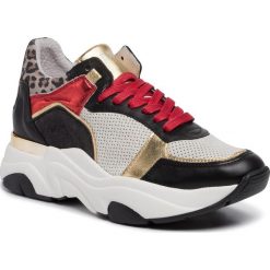 Sneakersy STEVE MADDEN - Flexy SM11000741-03001-065 Black/Gold. Czarne półbuty damskie Steve Madden, z zamszu. Za 549,00 zł.