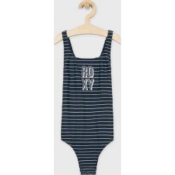Roxy - Strój kąpielowy dziecięcy 128-176 cm. Niebieskie stroje kąpielowe dziewczęce Roxy, bez wzorów, z elastanu. W wyprzedaży za 129,90 zł.