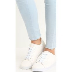 Białe Buty Sportowe Relaxation. Białe buty sportowe damskie marki Born2be, z materiału. Za 49,99 zł.