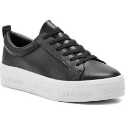 Sneakersy CALVIN KLEIN - Jaelee E4449 Black. Czarne półbuty damskie Calvin Klein, na co dzień, bez wzorów, ze skóry ekologicznej, bez obcasa, na koturnie, bez zapięcia. Za 679,00 zł.
