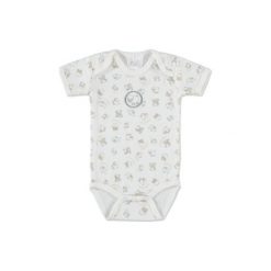 Body niemowlęce: pink or blue Baby Farm Body z krótkim rękawem Zwierzątka kolor biały