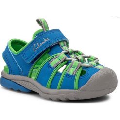 Sandały CLARKS - Beach Mate Fst 261180236 Blue Synthetic. Niebieskie sandały chłopięce marki Clarks, z materiału. W wyprzedaży za 99,00 zł.
