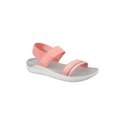 Sandały sportowe Crocs LiteRide Sandal 205106-6KP. Szare klapki damskie Crocs, bez wzorów, sportowe, bez obcasa, bez zapięcia. Za 179,99 zł.