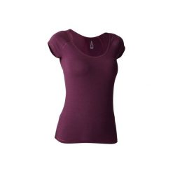 Koszulka Gym 500. Fioletowe bluzki sportowe damskie DOMYOS, m, z bawełny. Za 19,99 zł.