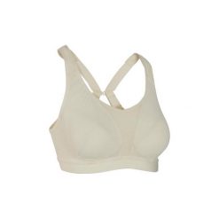 Biustonosz Do Biegania Classic Bra Kremowy. Białe biustonosze sportowe damskie KALENJI, xl, z elastanu, do biegania. Za 59,99 zł.