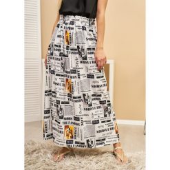Omg Fashion Długa Spódnica Tiul Kolor Biel ONESIZE. Czarne spódniczki damskie LIGARI, uniwersalny, w paski, z bawełny, długie, maxi. Za 119,00 zł.
