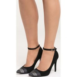 Czarne Szpilki Steal It. Czarne szpilki marki Born2be, w paski, z satyny. Za 69,99 zł.