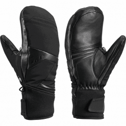 Leki rękawice Equip S Gtx Lady Mitt Black Size 6,5. Czarne rękawiczki damskie Leki, bez wzorów, ze skóry. W wyprzedaży za 399,00 zł.