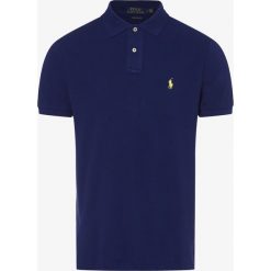 Polo Ralph Lauren - Męska koszulka polo – Custom Slim Fit, niebieski. Niebieskie koszulki męskie Polo Ralph Lauren, m, z haftami, z bawełny, bez rękawów. Za 449,95 zł.