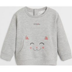Mango Kids - Bluza dziecięca Mires 80-104 cm. Szare bluzy dziewczęce Mango Kids, bez wzorów, z bawełny, bez rękawów, bez kaptura. Za 45,99 zł.