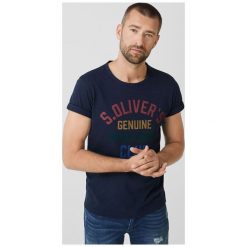 S.Oliver Koszulka Męska 13.907.32.7665 L Ciemnoniebieska. Koszulki męskie S.Oliver. Za 59,90 zł.