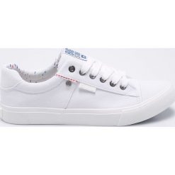 Big Star - Tenisówki. Białe trampki męskie BIG STAR, bez wzorów, z materiału, retro, na sznurówki. W wyprzedaży za 99,90 zł.