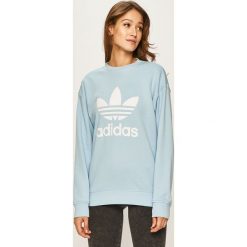 Adidas Originals - Bluza. Niebieskie bluzy damskie adidas Originals, z nadrukiem, z elastanu, bez rękawów, bez kaptura. W wyprzedaży za 169,90 zł.