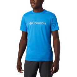 COLUMBIA koszulka męska Zero Rules SS (1533291) L jasnoniebieska. Niebieskie koszulki męskie Columbia, s, bez wzorów, sportowe, bez kołnierzyka, bez rękawów. Za 175,00 zł.