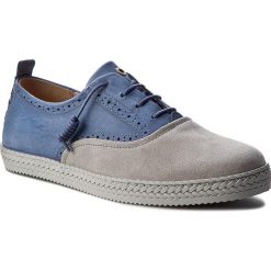Półbuty męskie: Półbuty NOBRAND – Biographer 12929 Gray/Blue
