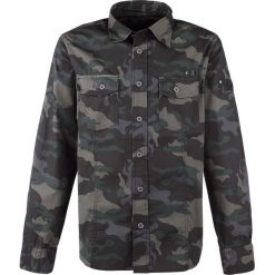 Brandit Slim Fit Shirt Koszula kamuflaż (Dark Camo). Zielone koszule męskie marki Brandit, xl, z aplikacjami, vintage, z długim rękawem. Za 99,90 zł.