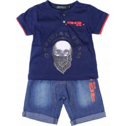 T-shirty chłopięce z krótkim rękawem: 2-częściowy zestaw w kolorze niebieskim