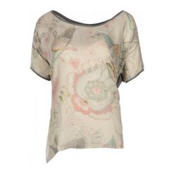 Desigual Desigual T-Shirt Damski Clarette M Szary. Szare koszulki damskie Desigual, m, bez wzorów, bez kołnierzyka, bez rękawów. W wyprzedaży za 186,00 zł.