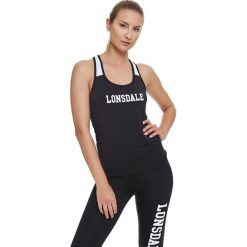 Top w kolorze czarnym. Czarne topy damskie marki Lonsdale, m, z nadrukiem. W wyprzedaży za 62,95 zł.