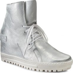 Sneakersy EKSBUT - 75-3975-369-1G Srebro Licowa. Szare botki damskie marki Eksbut, ze skóry. W wyprzedaży za 269,00 zł.