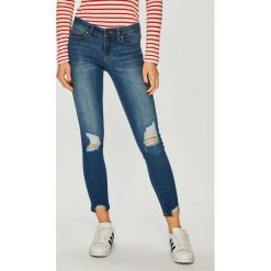 Noisy May - Jeansy Eve. Niebieskie jeansy damskie skinny marki Noisy May, z elastanu, z obniżonym stanem. Za 169,90 zł.