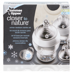 CTN Zestaw zimowy dla noworodków. Szare śliniaki marki Tommee Tippee, z bawełny. Za 62,90 zł.