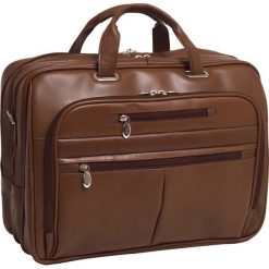 Torba skórzana męska na laptopa 17" Mcklein Rockford brązowa - Brązowy. Pomarańczowe torby męskie skórzane Mcklein, w paski. Za 930,02 zł.