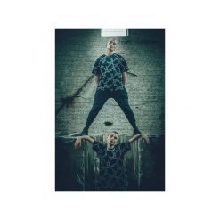 Idea Tee. Czarne t-shirty męskie Back to black, l, z nadrukiem, z bawełny, klasyczne, z klasycznym kołnierzykiem. Za 58,65 zł.
