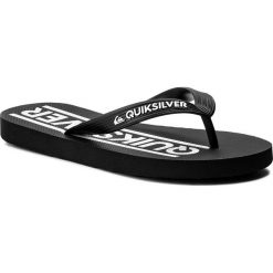 Japonki QUIKSILVER - AQBL100260 Xkkw. Czarne klapki damskie Quiksilver, bez wzorów, z tworzywa sztucznego, bez obcasa. W wyprzedaży za 50,00 zł.