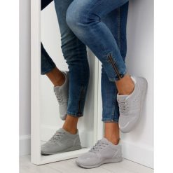 Szare buty sportowe RISKO. Szare buty sportowe damskie FunKee.pl, bez wzorów, z tkaniny, klasyczne. Za 86,39 zł.