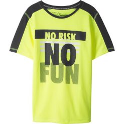 T-shirty chłopięce: Shirt sportowy bonprix żółto-czarny z nadrukiem