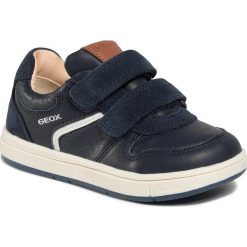 Sneakersy GEOX - B Trottola B. A B0243A 08522 C4002 S Navy. Niebieskie trampki chłopięce Geox, bez wzorów, ze skóry, na rzepy. W wyprzedaży za 199,00 zł.