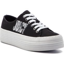 Tenisówki JUICY BY JUICY COUTURE - Zuleika JJ195 Pitch Black. Czarne półbuty damskie Juicy by Juicy Couture, bez wzorów, z gumy, bez zapięcia. W wyprzedaży za 339,00 zł.