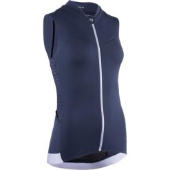 Koszulka bez rękawów na rower RCR damska. Niebieskie koszulki damskie VAN RYSEL, xl, bez wzorów, z elastanu, bez kołnierzyka, bez rękawów. Za 179,99 zł.